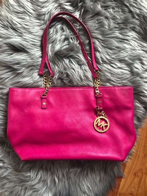 michael kors purse hot pink|michael kors soft pink purse.